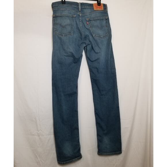 Levis 505 Jeans Men's Blue Stonewash Straight Regular Fit Size 34W X 36L - Picture 3 of 15